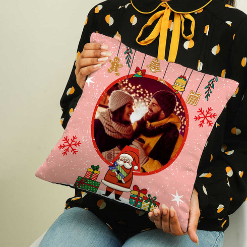 Personalized Christmas Cushion for Festive Home Décor - Uncommongifts.in